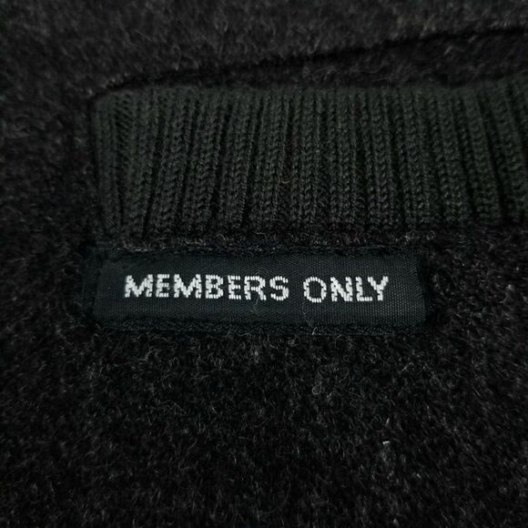 Vintage Members Only 80s Cafe Racer Wool Bomber Military Moto Jacket Mens Large - Picture 5 of 8